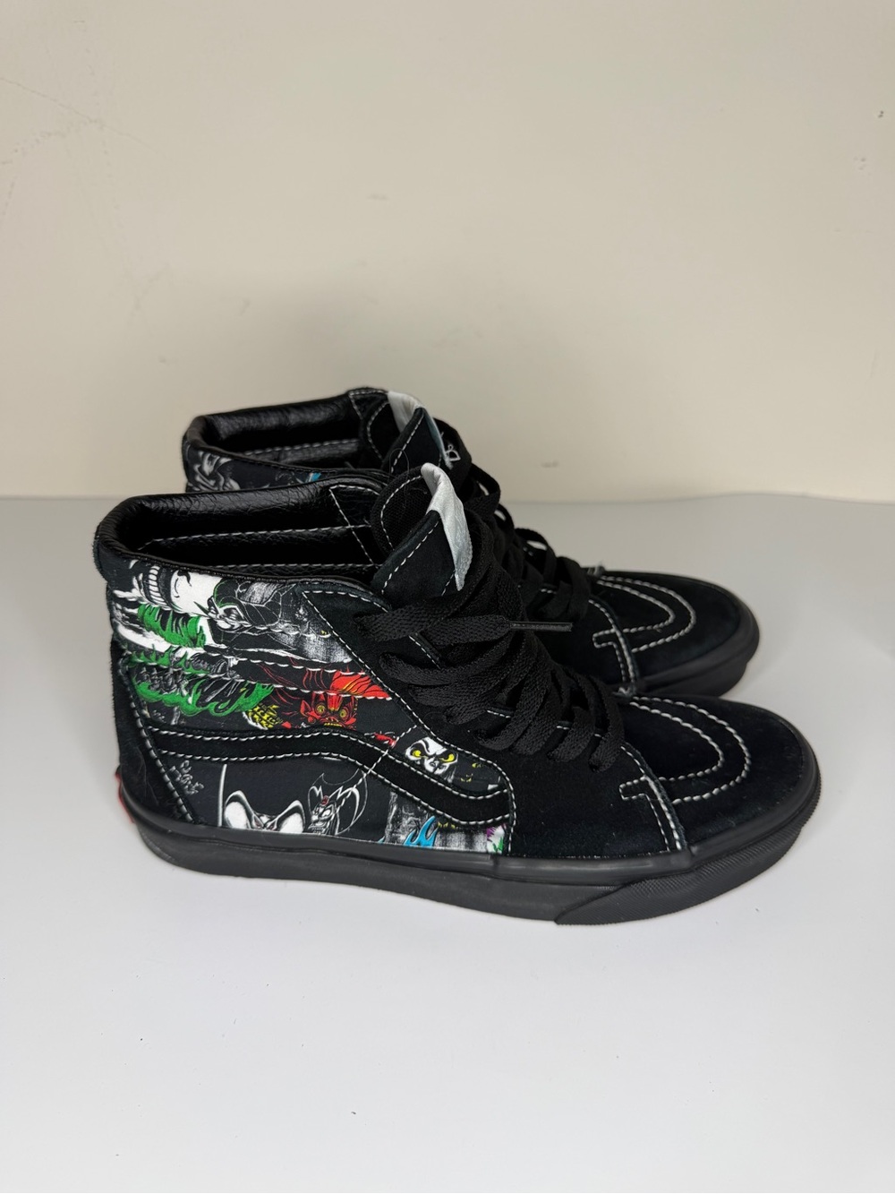 Vans X Disney 100 Villains Sk8 Hi Shoes Men's Size 6.5 Womens 8 Black Sneakers